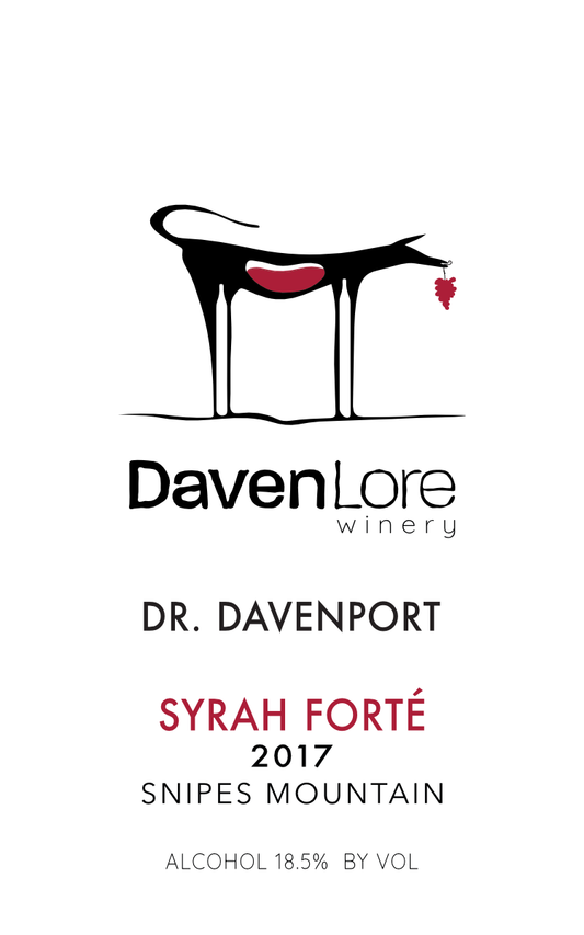 2017 Syrah Forté Dessert Wine (375mL bottle)