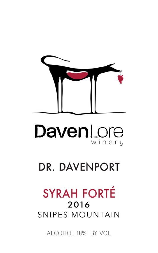 2016 Syrah Forté Dessert Wine (375mL bottle)